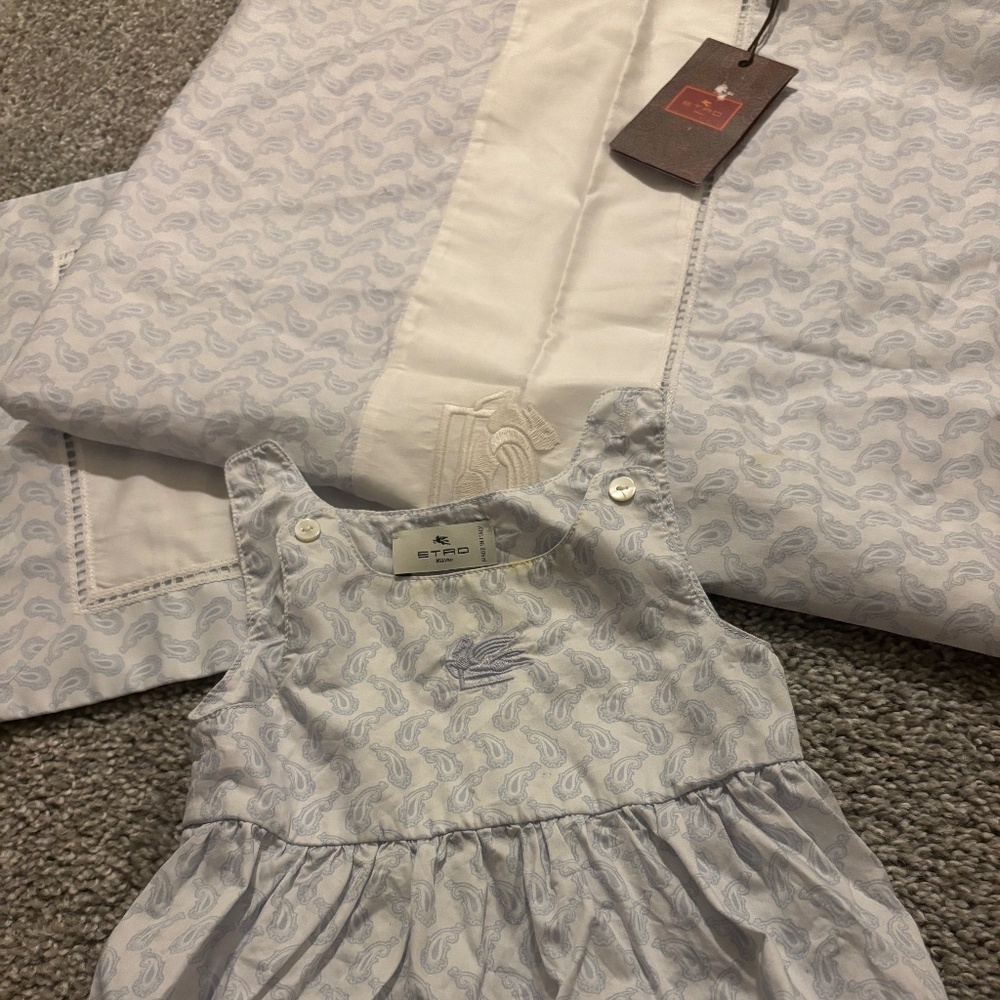 Etro Light Blue Paisley Kids Matching Set